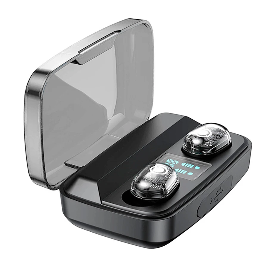 M13 800mAh Беспроводные наушники TWS Mini Bluetooth наушники Hifi стерео наушники SBC гарнитура 1536u чип с HD микрофоном зарядный чехол - Цвет: M13 800mAh