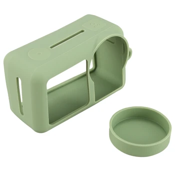 

Protective Lens Cover Silica Gel Protective Case Housing Shell Black Parts for Dji Osmo Action Camera - Matcha Green