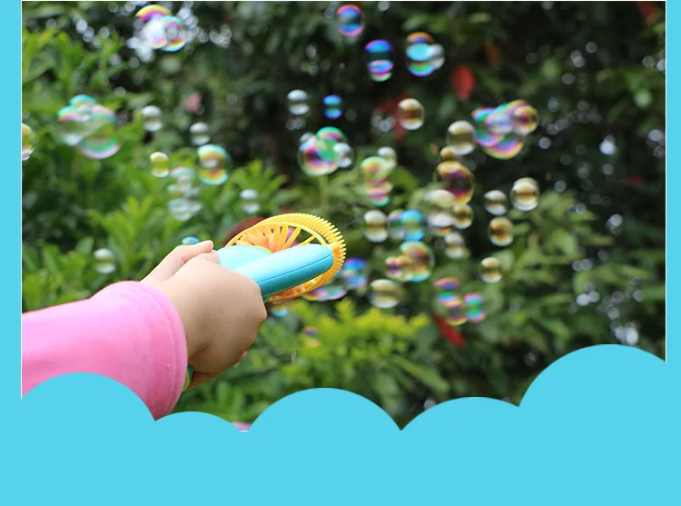 CIKOO Bubble in Bubble Electric Fan Bubble Machine CHILDREN'S Toy Blowing Bubbles Gun Bubble Water with Two High