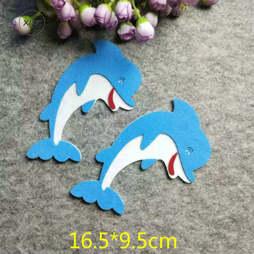 Sea Dolphin Shark Handwork Decoration Non-woven Felt Pads Whale Fish Handmade DIY Felt Fabric Wall Stickers Kids Education, felt fabric sheet