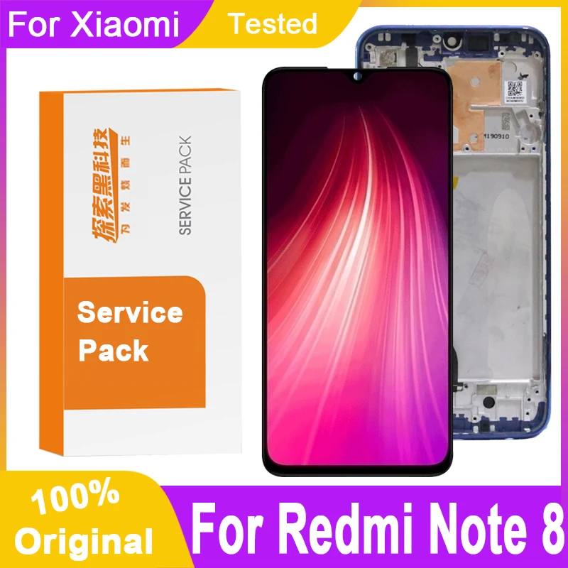 100% оригинальный сменный дисплей для Xiaomi Redmi note 8 ЖК сенсорный экран дигитайзер в сборе Note дисплей|Экраны