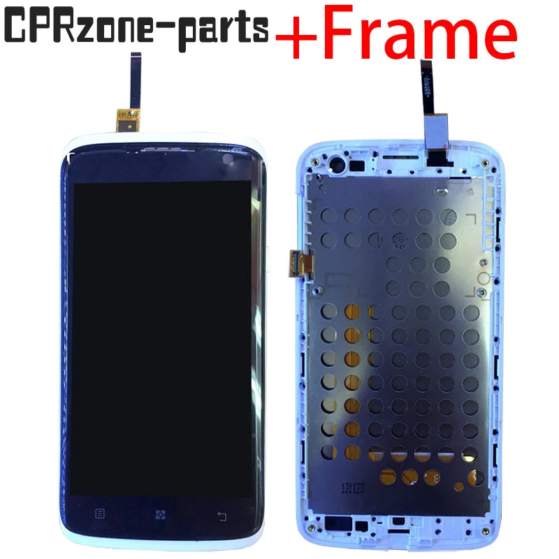 

4.7" with Black / Red frame For Lenovo S820 LCD Screen Display With Touch Screen Digitzer sensor Assembly free shipping