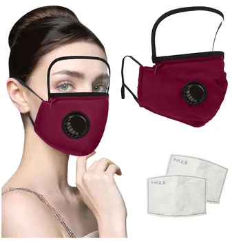 

Adult Breathable Face Mask Mouth Cover Reusable Mouth Caps Washable Cloth Mouth Mask With Filter And Eye Shield