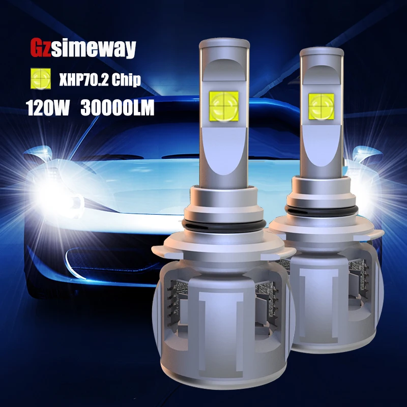 2 Pezzi D1S H7 Lampadine A Led H4 H11 9005 Hb3 D4S Faro Per Auto 30000Lm Xhp70 Chip D2S D2H 9012 Hir2 9006 Hb4 H8 Fari Fendinebbia A Led