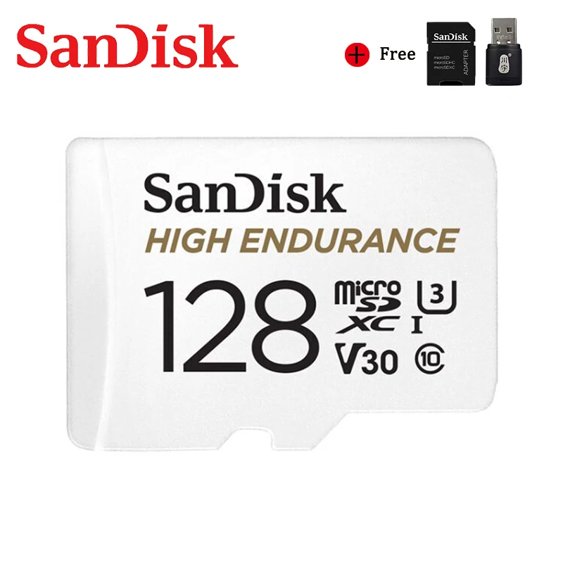 SanDisk высокопрочная карта памяти Micro SD 128 Гб 64 ГБ 32 ГБ 256 Гб Microsd U3 V30 4K Flash MicroSD карта для монитора видео Автомобильный видеорегистратор - Емкость: 128GB