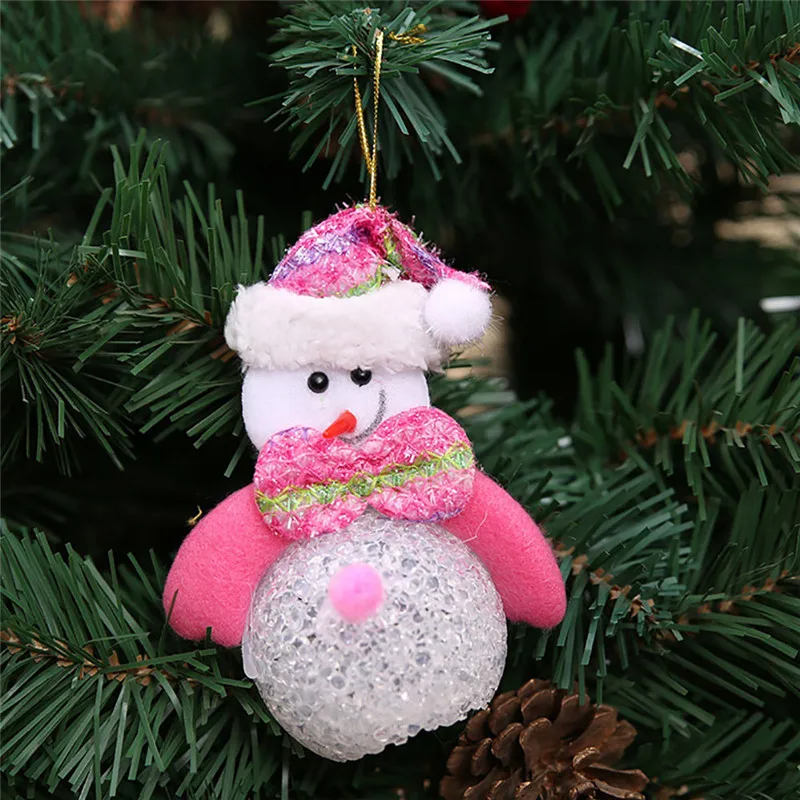 Рождественская светящаяся кукла украшение рождественской елки висячие украшения ночник праздничные вечерние принадлежности