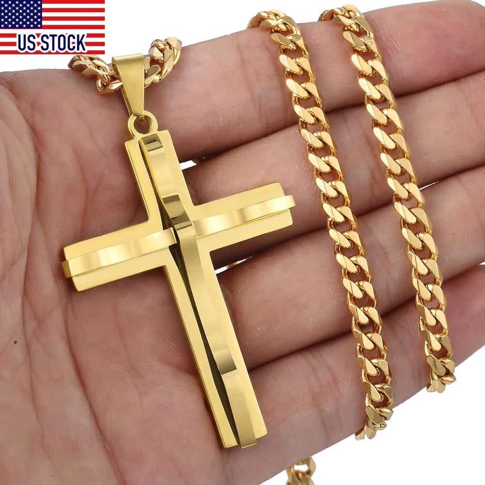 Btysun Gold Cross Necklace for Men,Mens Cross India | Ubuy