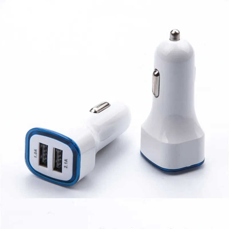 2 шт. 2.1A двойной Переходник USB для зарядки в машине 12-24 в прикуриватель 2 USB автомобильный адаптер питания автомобильный Стайлинг Черный A10
