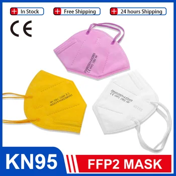 

10-200 Pcs FFP2 Face Mask KN95 Dustproof Protective Mouth Masks PM2.5 Respirator 5 Layer Filtration Safety Breathable Mondkapjes