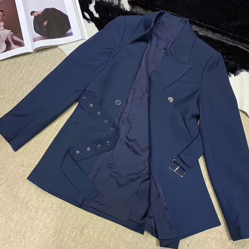 Desigenr куртка офисное Женское пальто осенний костюм куртка Mujer официальные пиджаки женская элегантная Рабочая куртка с вырезами Feminino
