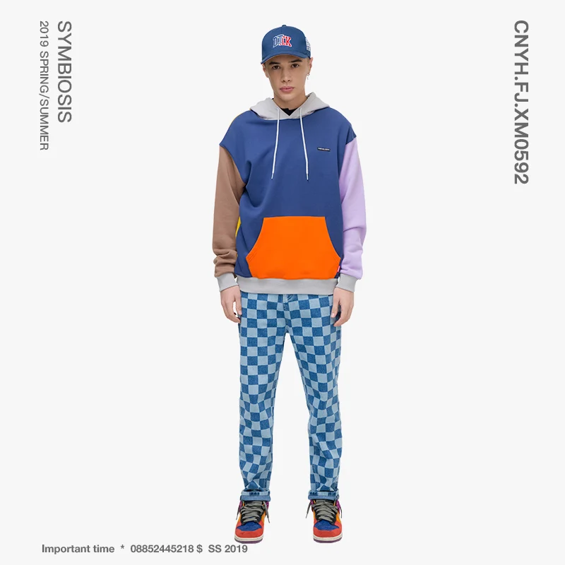 VIISHOW уличная Мужская толстовка бренд Sudaderas Para Hombre новинка 2019 весенние Лоскутные