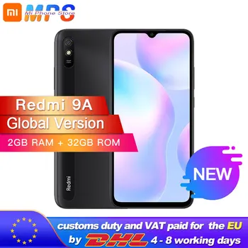 

New Global Version Smartphone Xiaomi Redmi 9A Mobile Phone 2GB 32GB MTK Helio G25 Octa Core 6.53" 5000mAh 13MP Rear Camera