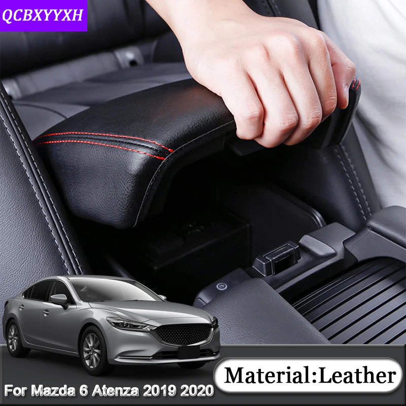 Для Mazda 6 Atenza, автомобильный Стайлинг, чехол для автомобиля, кожаная защитная подушка для хранения, сиденье, подлокотник, коробка, накладка, автомобильные аксессуары