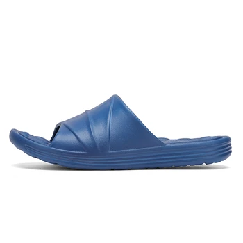 

Spring Summer Men Slippers Casual Flat Lightweight Man Walking Sneakers Blue Gray Non-slip Slides Bathroom Soft Sole Male
