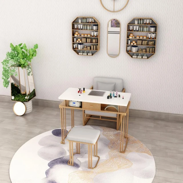 Nordic Wrought Iron Nail Tables For Commercial Furniture Manicure Table  Creative Light Luxury Economical Upscale Mesa Manicura - AliExpress