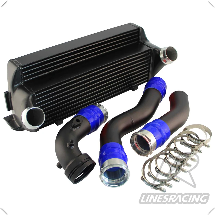 Болт на FMIC Racing Front Mount Intercooler W/Комплект алюминиевых труб подходит для серии B * MW