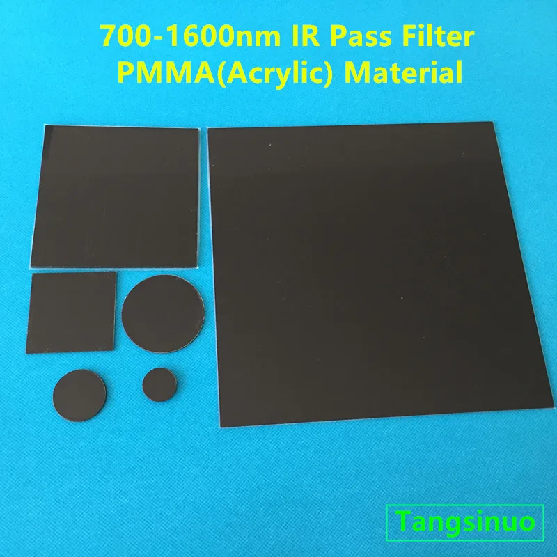 Various sizes 700-1600nm IR Infrared Black Filter IR700 PMMA Acrylic Resin Ir Cut Filter
