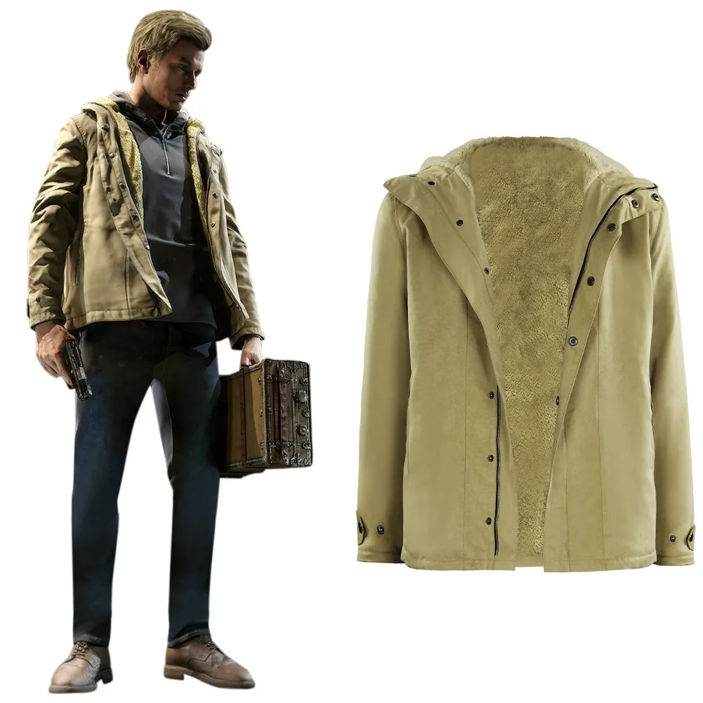 

Evil Ethan Winters Coat Jacket Outfits Village Cosplay Costume Halloween Carnival Suit