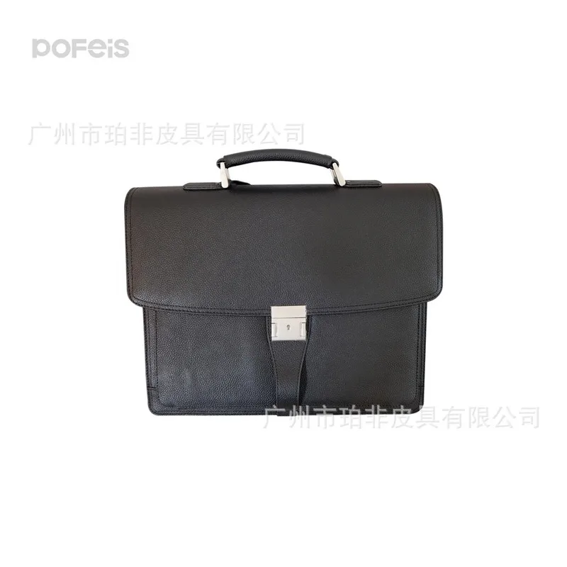 

Men's leather business Shoulder Bag Handbag lychee pattern leather briefcase men's computer bag business social bag