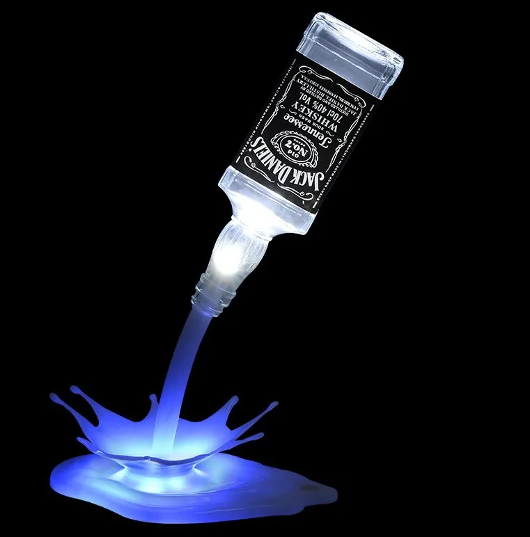 Портативный сенсорный выключатель 3D бар Pour лампа в виде бутылки вина USB силовая бутылка лампа бар Свадебная вечеринка дома новинка освещение светодиодный ночник - Испускаемый цвет: warm