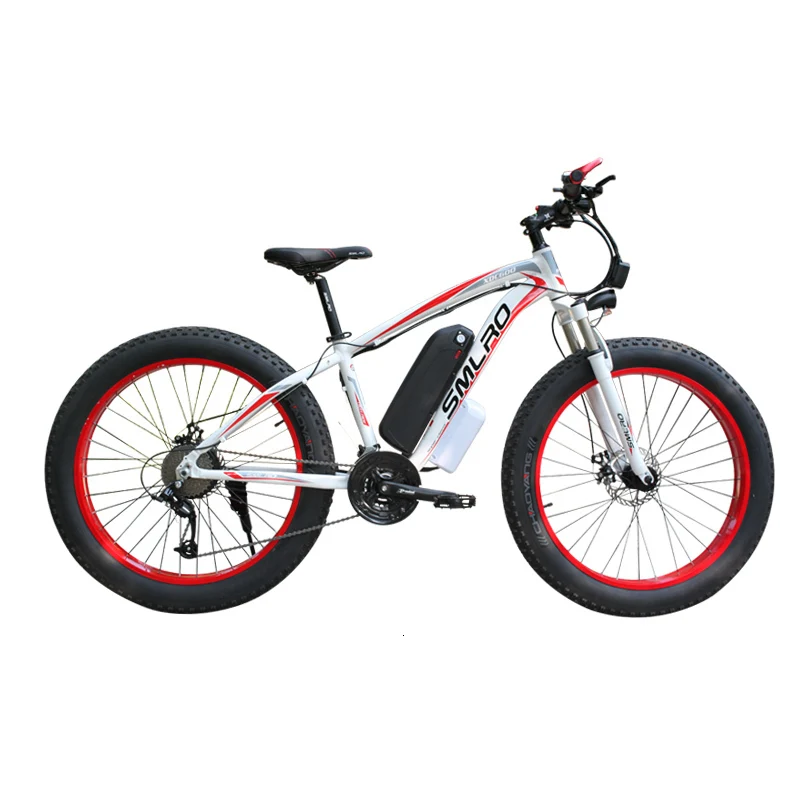 500 Вт Электрический велосипед 10AH батарея быстрая скорость Электрический горный e-велосипед для взрослых 35 км/ч Ebike снег 21 скорость - Цвет: 10AH 350W Red