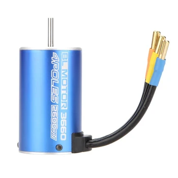 

3660 4Poles 2600KV Brushless Motor for RC 1/8 1/10 Truck off-road Car Boat
