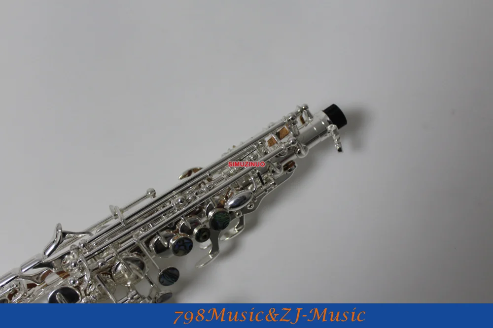 Профессиональный Серебряный никель сопрано саксофон Eb sax черный корпус ключ высокий F# W/чехол бесплатно LORICO кольцо саксофона немой L-RS
