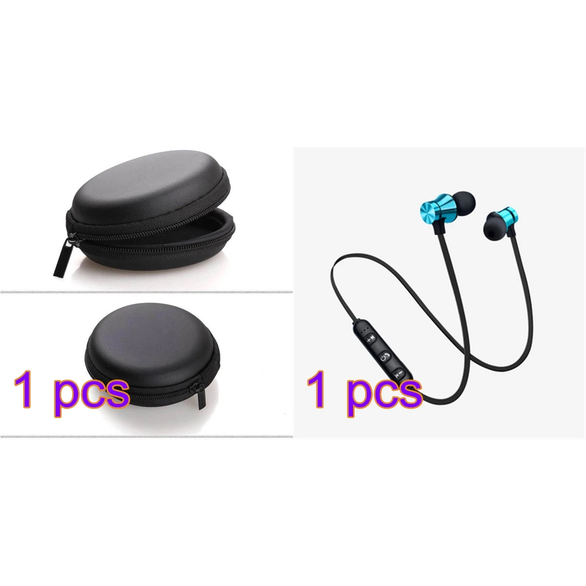 Blue with box Магнитные беспроводные Bluetooth наушники водонепроницаемые мужские спортивные наушники беспроводные стерео наушники-вкладыши с микрофоном для IPhone Xiaomi - Цвет: Blue with box