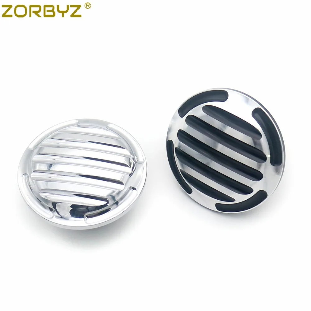 ZORBYZ мотоцикл черный/хром CNC кромка резки вентилируемый газовый бак крышка топливная Крышка для Harley Sportster XL 883 Dyna Touring