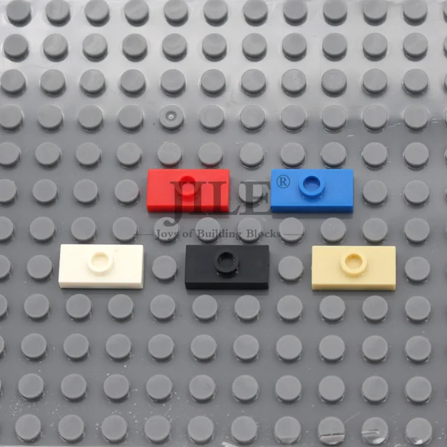 100pcs MOC Building Block Plate Modified 1x2 with 1 Stud Assemble Pars Compatible 15573 3794 Creative Bricks Construction Toys 4