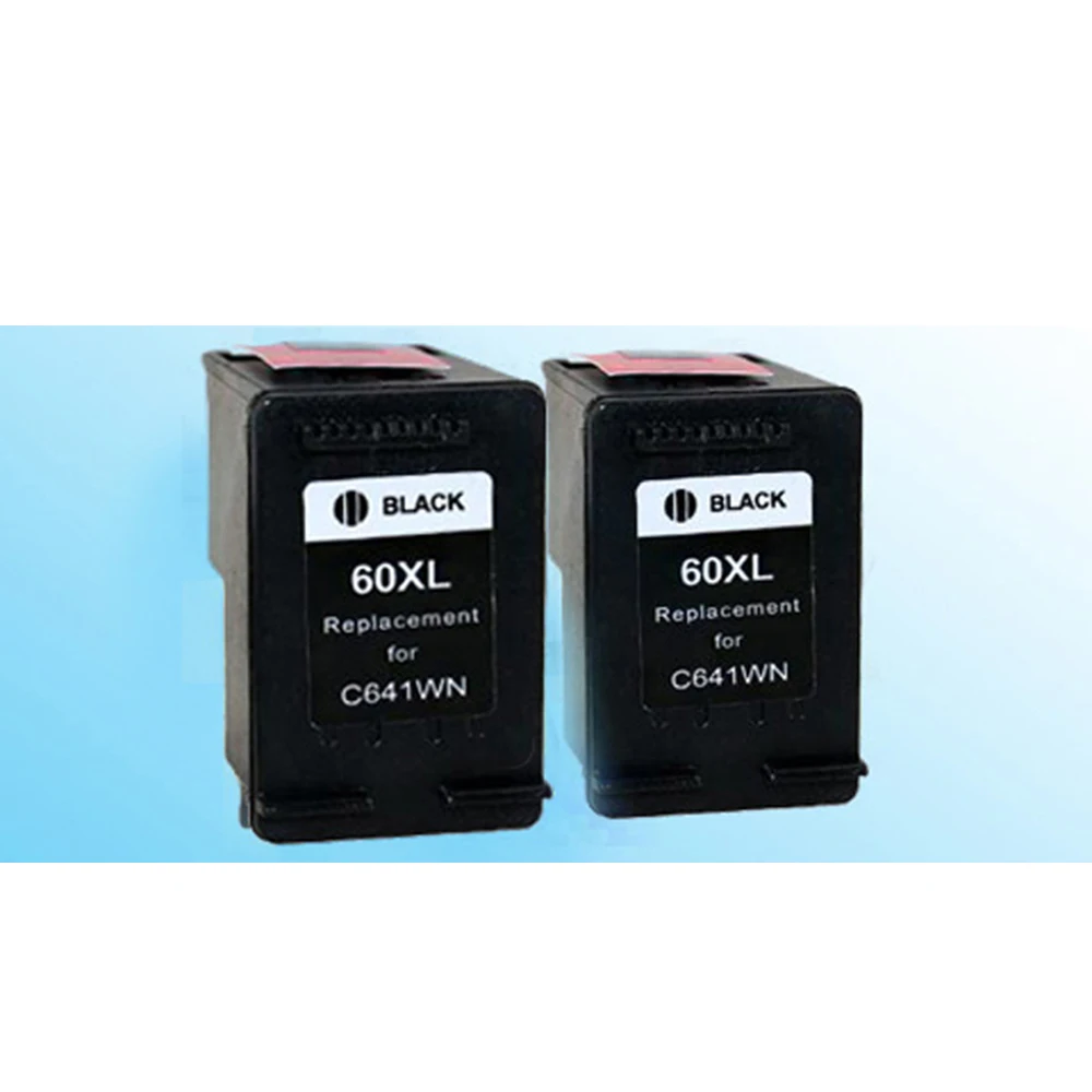 2x совместимый для hp 60 60xl Черный чернильный картридж для C4740 C4750 C4780 C4795 D2530 D2545
