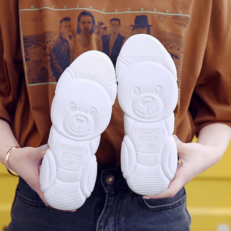 

Bear xie Women's 2019 Online Celebrity WOMEN'S Shoes Spring New Style Sports Versatile Running Shoes Thick Bottomed Casual Shoes