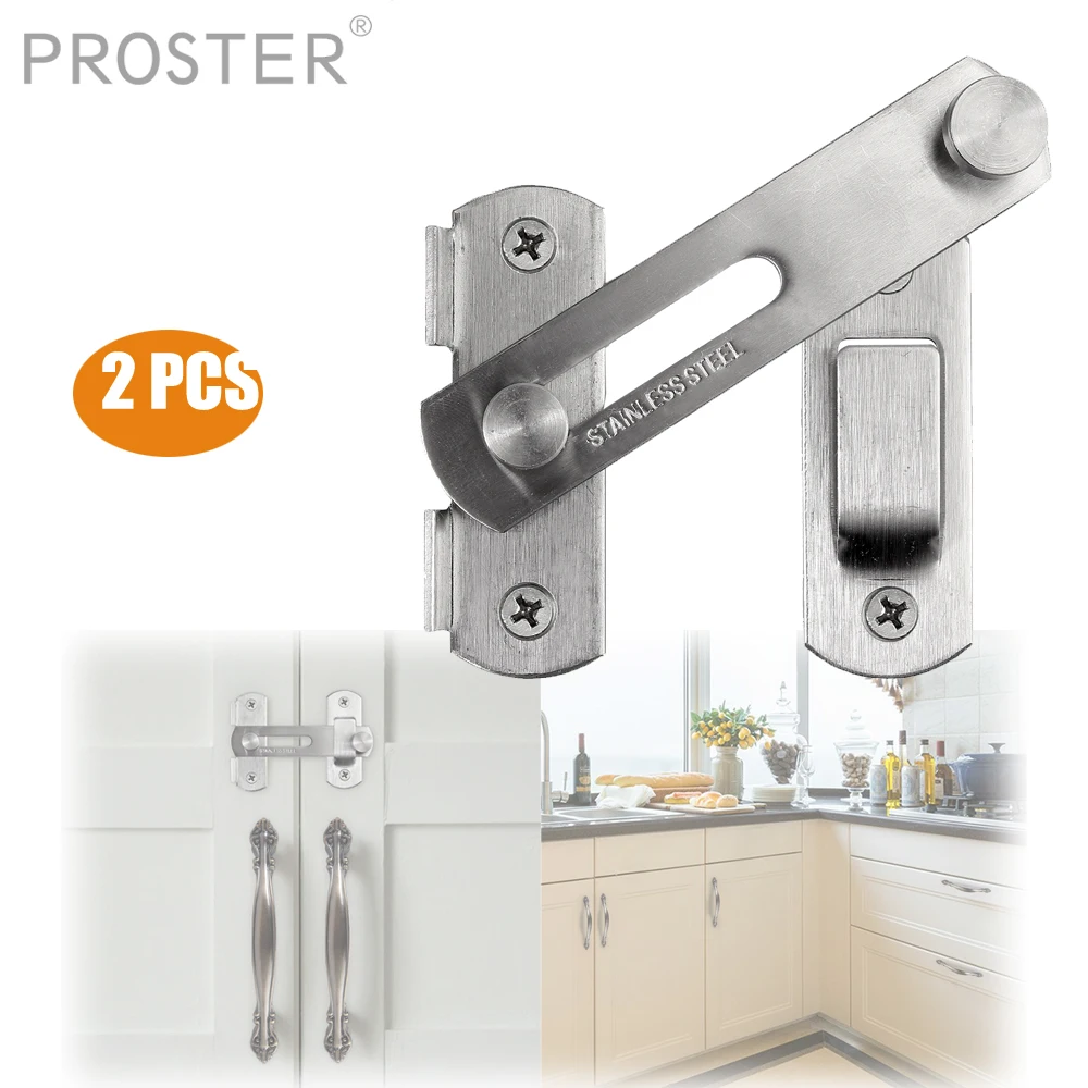 Proster для 2 шт. защитный замок для детей из нержавеющей стали Болт для маленьких домашних животных Ванная комната Туалет спальня шаблон ручка