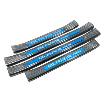 

For Chevrolet Blazer 2020 Stainless Steel Car Door Sill Trim Cover Scuff Plate Guard Door Sills Protect Car Sticker Accessories