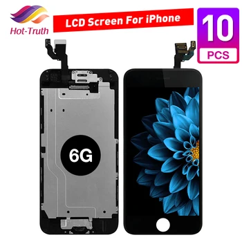 

10 Pcs Full Set LCD Assembly For iPhone 6 LCD Display Touch Screen With Camera+Home Button Replacement Free Shipping