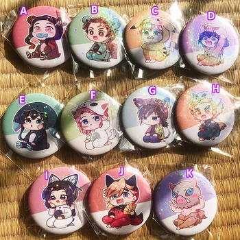 

SO Cute Demon Slayer: Kimetsu no Yaiba Nezuko Tanjirou Agatsuma Hashibira Tsuyuri Cosplay Badge Button Brooch Pin Bedge