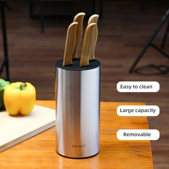

Stand For Knives Stainless Steel Kitchen Knife Holder Storage Cooking Knife Block Knife Rack Organizer Kitchen Accessories Tools