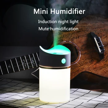 

Sensor Night Light Air Humidifier USB Charging Quiet Air Purifier Mini Air Humidifier Essential Oil Diffuser For Home