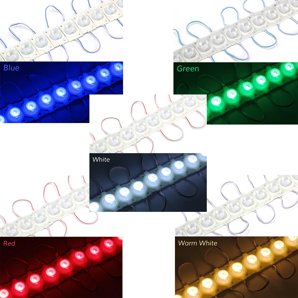 20 шт./лот SMD 3030 светодиодный водонепроницаемый модуль для освещения на передних окнах и наружных вывесок белый/желтый/красный/зеленый/синий