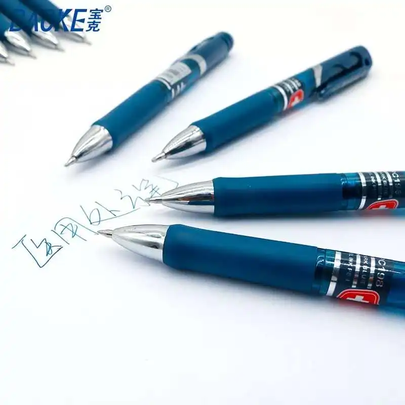 

BAOKE Pen 3Pcs/Lot 0.5mm Nurse Gel Pens Blue Ink Signature Medical Plastic Press Pens For School Office Stationery Supplies Gift