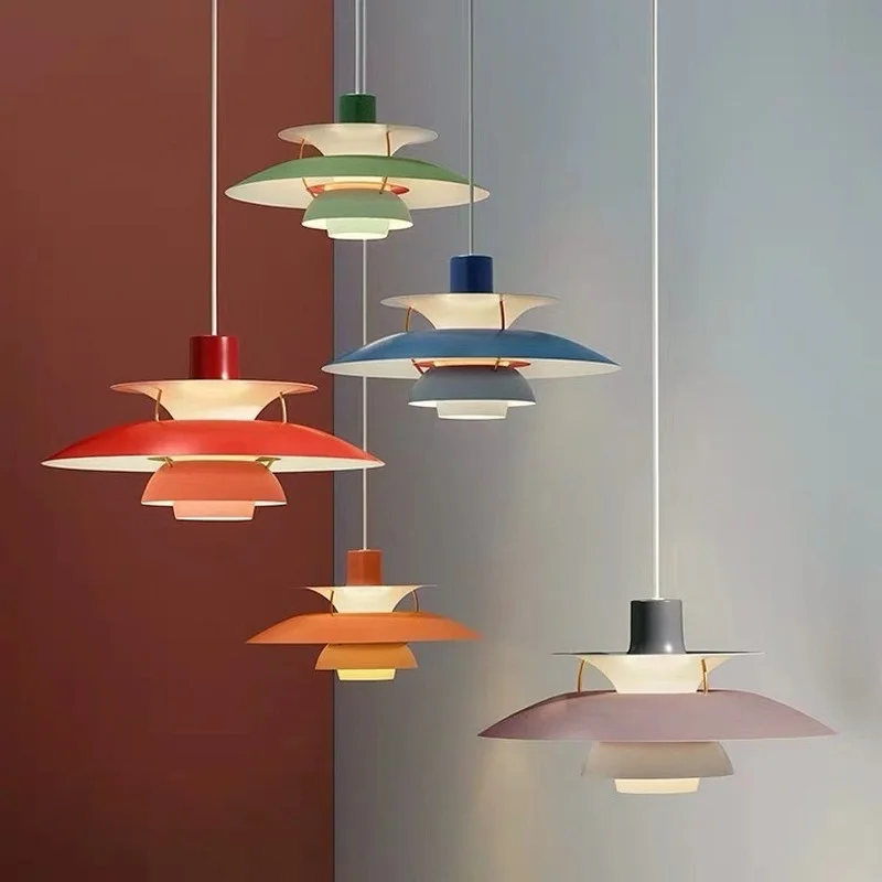 Danish Designer Pinecone Chandelier Ligts Nordic Color Aluminium Hanging Light Simple Modern Bedroom Bedside Lamp Pendant | Лампы и