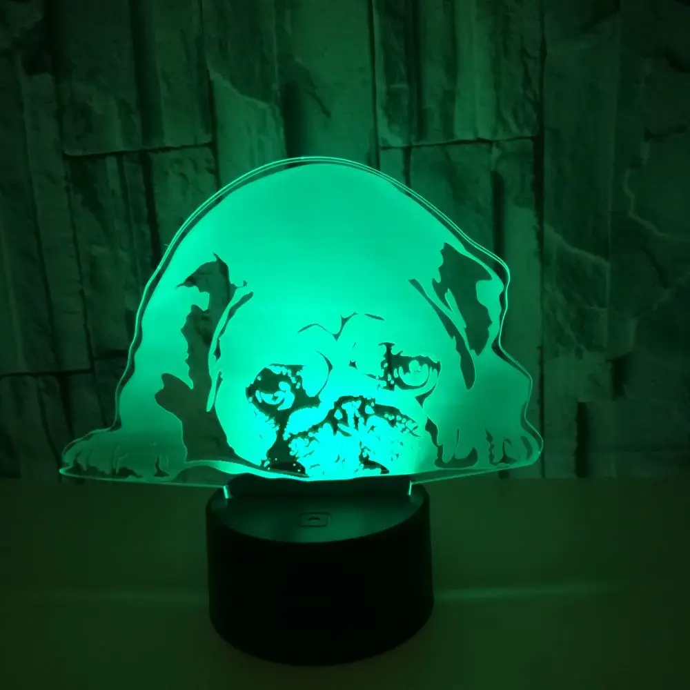 

New Style Party Dog 3D Night Lamp Gift Creative 3D Lamps Decorative Creative Dog Colorful Touch 3D Small Table Lamp