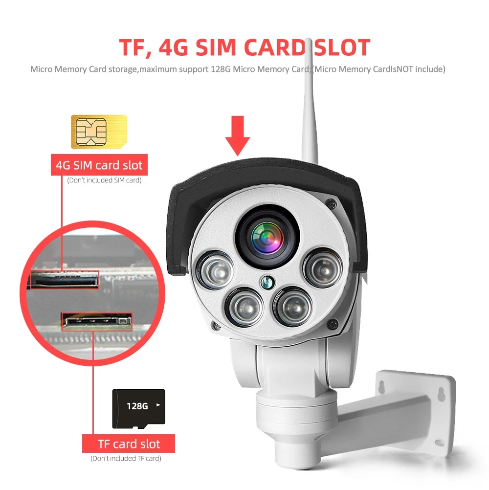 Sim Card Bullet Camera With Memory Card CCTV Camera With Memory