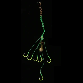 

8 Pcs Explosive Spring Fishhook Fluorescent Spring Barbed Fishing Ring Hook