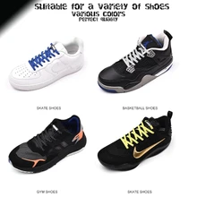  Magnetic Shoelace Is Suitable for All Kinds of Shoes. No Shoelace Reflective Metal Buckle. Lazy Shoelaces for Men and Women 