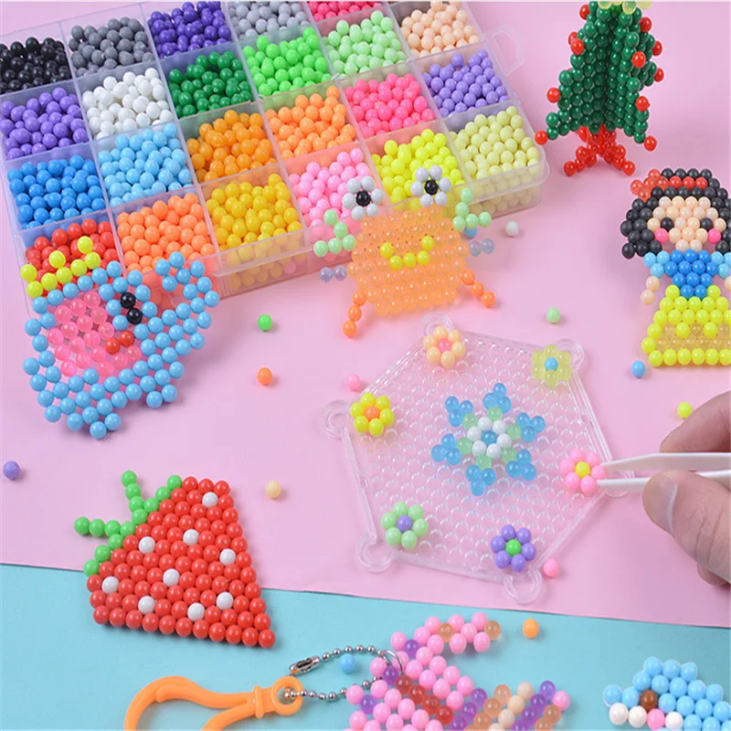 Красочные хрустальные Bean DIY магические шарики с распылителем воды 3D головоломка
