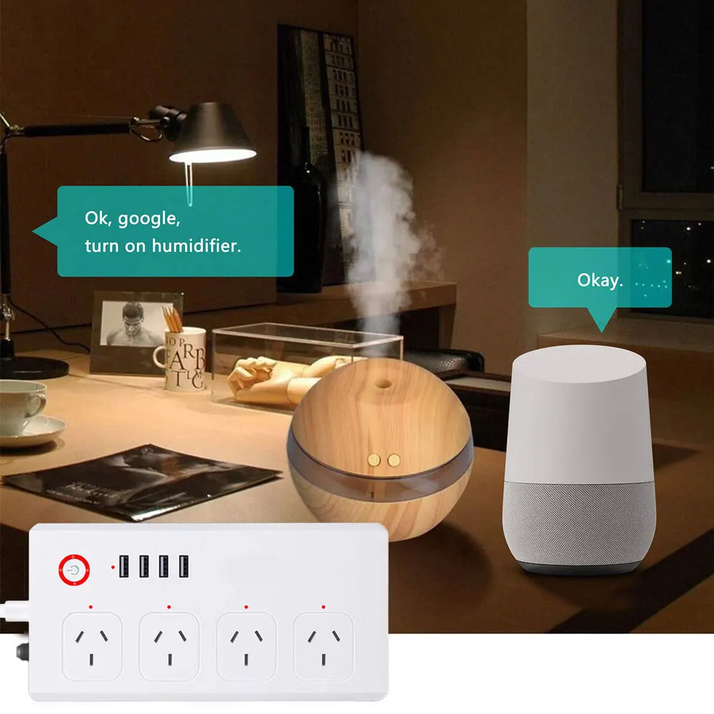 UseeLink Смарт Мощность полосы Zigbee бар несколько розетки удлинитель с 4USB и 4
