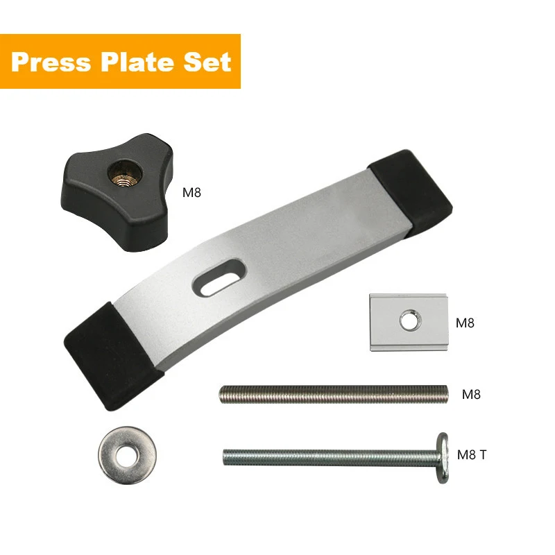 Woodworking Tools T Track Slider M8 T Screw M8 Nut Saw Table Acting Hold Down Clamp for T-Slot T-Track Wood Work DIY woodworking tools woodworking clamp woodworking tool woodworking t track woodworking t track slider