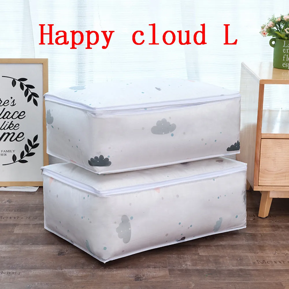 Happy cloud L Сумка для хранения одежды под кровать, одеяло, подушка, одеяло, сумка для хранения, дорожная сумка для хранения пыли, органайзер для домашней одежды - Цвет: Happy cloud L