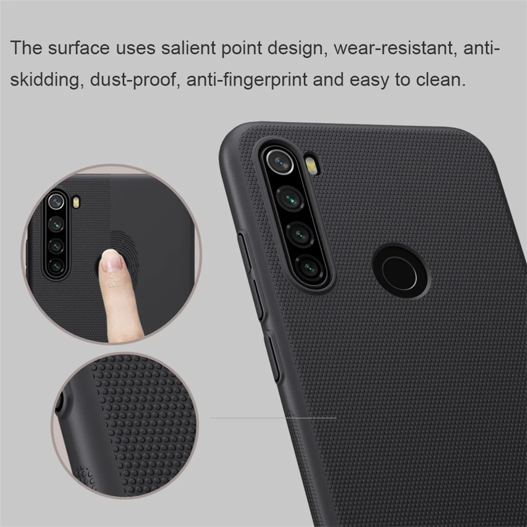 Чехол для Xiaomi Redmi Note 8T, чехол Nillkin, суперматовый, жесткий, PC, задняя крышка, защитный чехол для Xiaomi Redmi Note8T